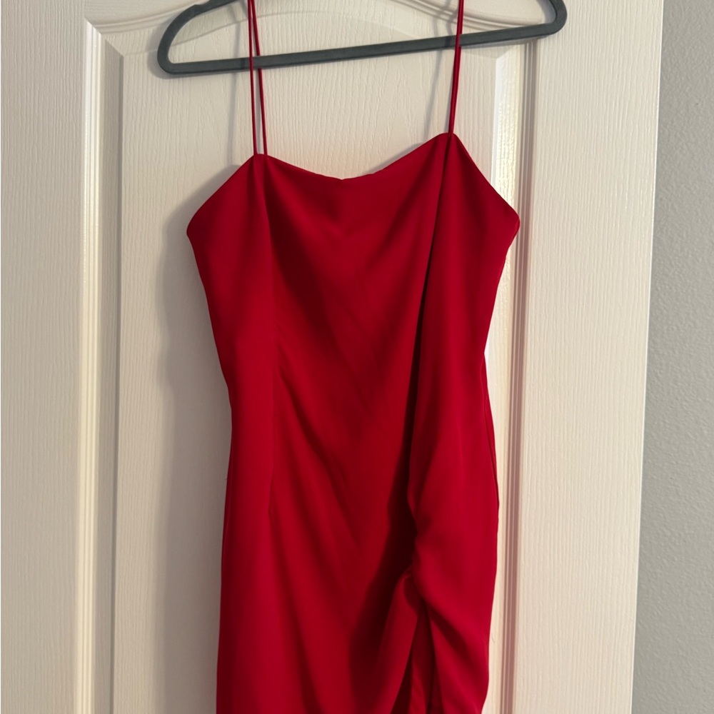 Superdown Strapless Red Dress